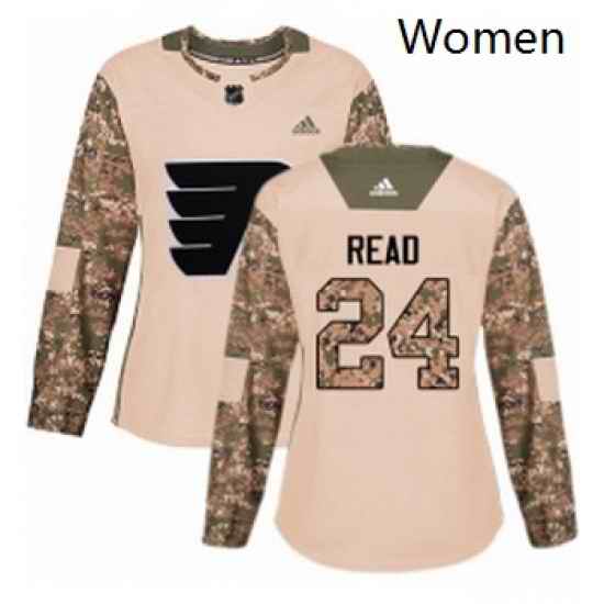 Womens Adidas Philadelphia Flyers 24 Matt Read Authentic Camo Veterans Day Practice NHL Jersey